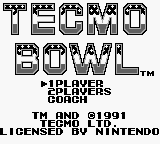 Tecmo Bowl (USA) Title Screen